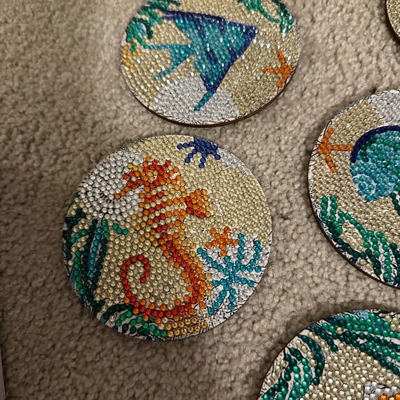 COMPLETED OCEAN DIAMOND Art coasters - Picture 2 of 9